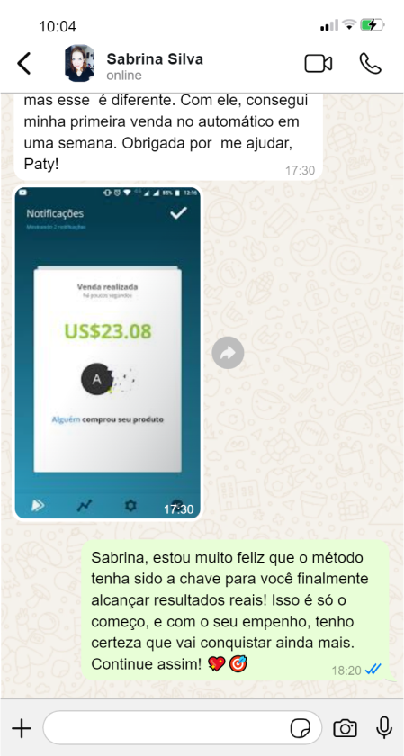 Depoimento 11- Sabrina Silva whats