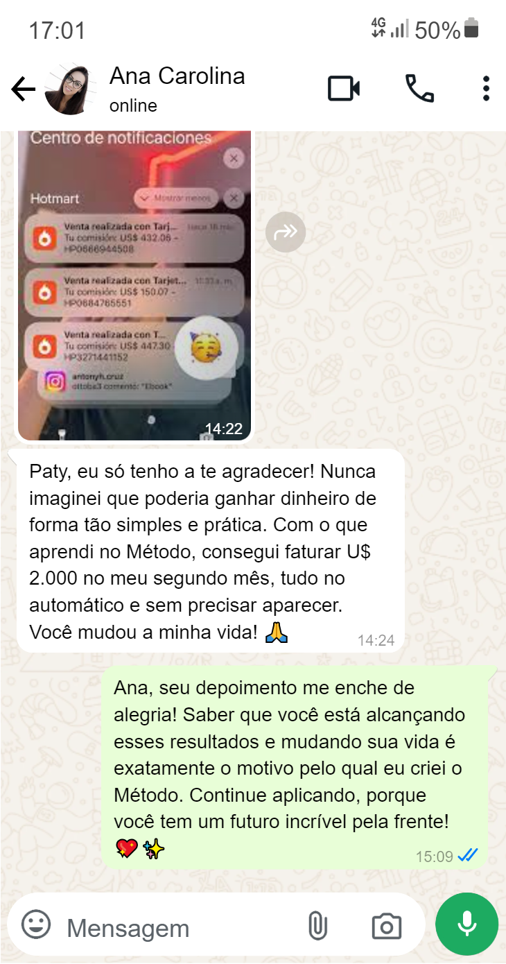 Depoimento 14- Ana Carolina whats