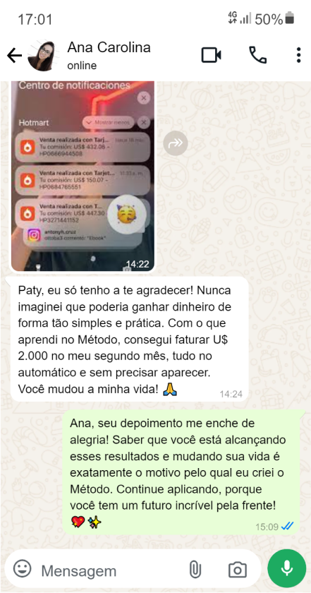 Depoimento 14- Ana Carolina whats